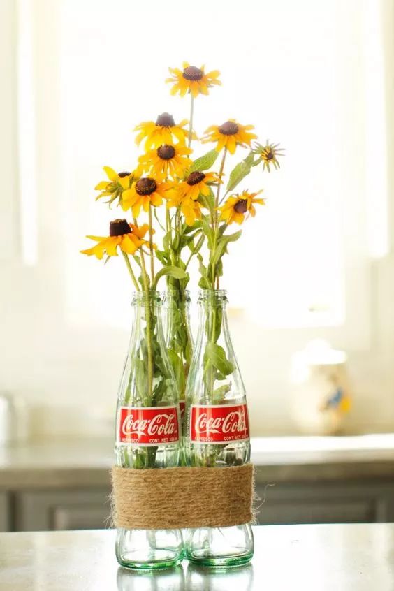 创意折叠花盆灯,洗洁精瓶做花盆小花瓶