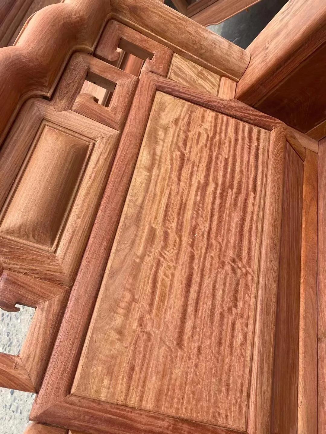 缅甸花梨大果紫檀国色天香尺寸,缅甸花梨国色天香沙发十一件套