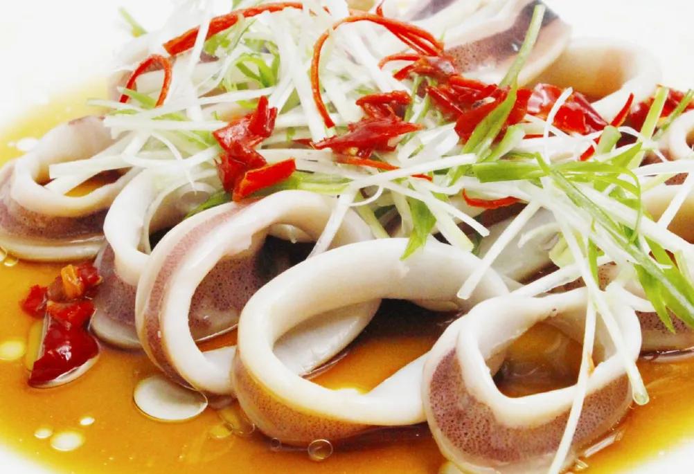 舟山美食海鲜面鱼肠,大连海鲜笔管鱿鱼