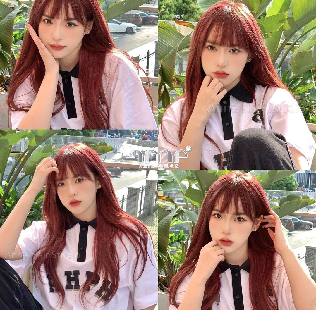 红色头发女生,红色头发动漫