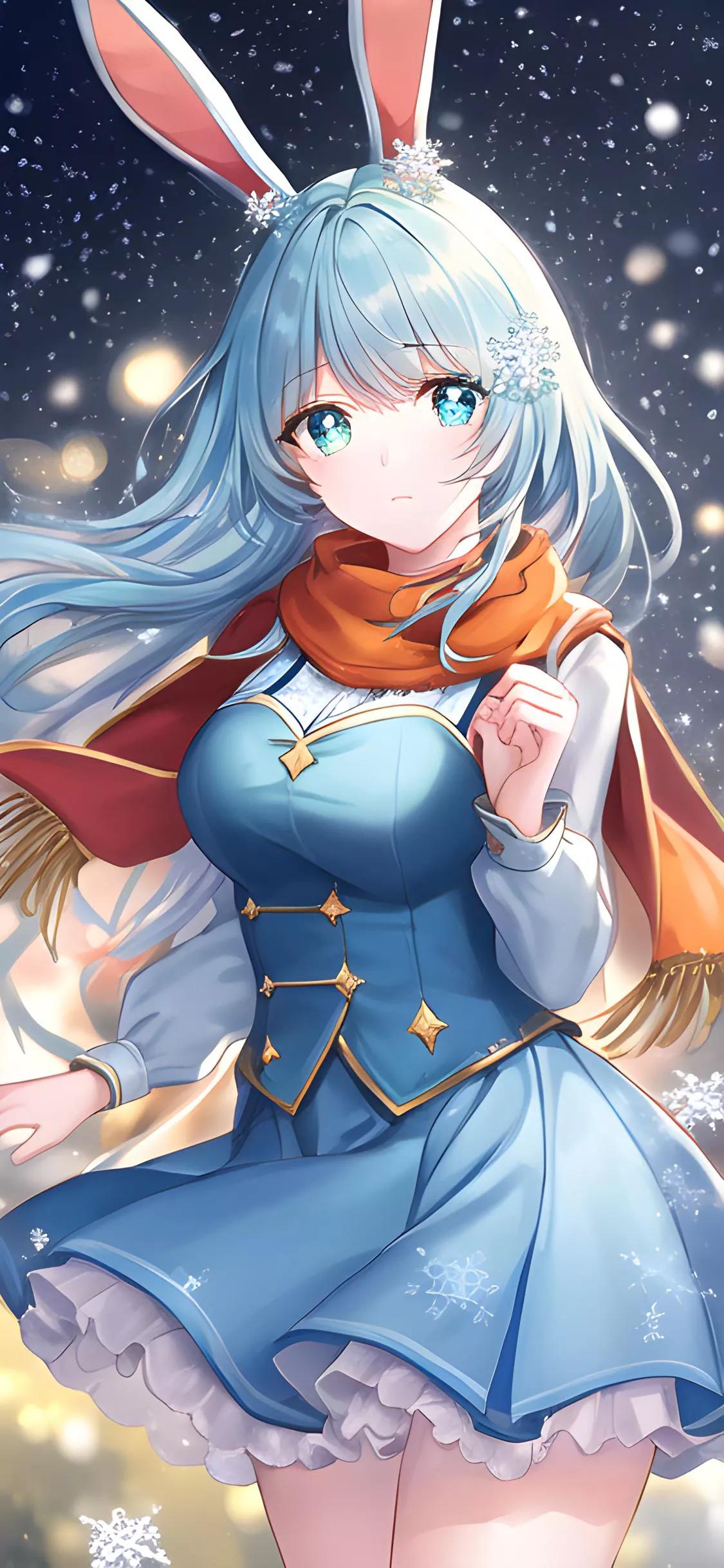 ai绘画二次元壁纸超清美女,ai绘画兔女孩动态壁纸