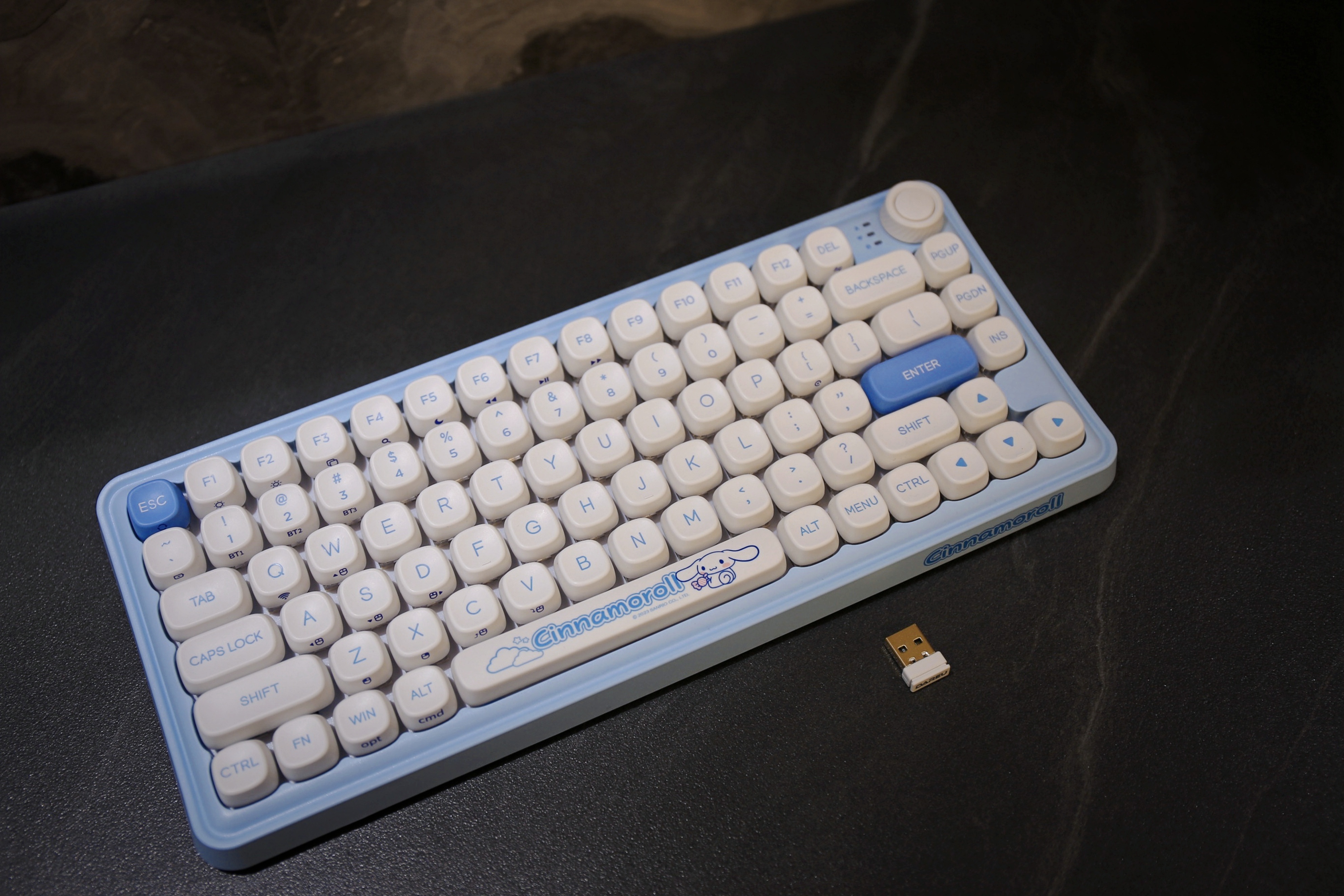 达尔优主题樱花机械键盘测评,达尔优玉桂狗键盘测评