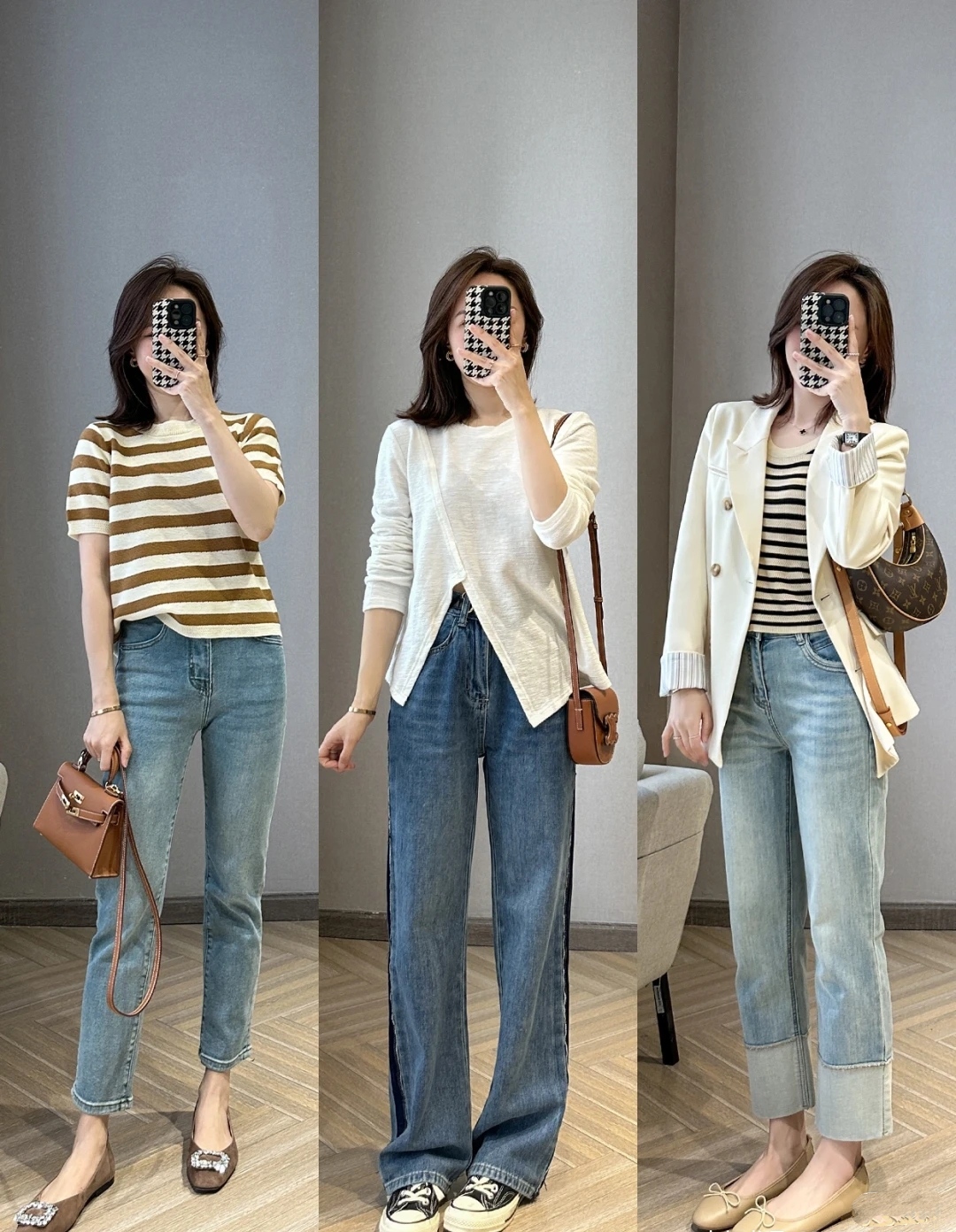 看了这些穿搭示范，才知道一条普通牛仔裤，中年人穿也这么时髦！