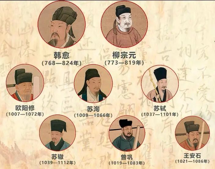 唐宋八大家靠写哪方面的文章闻名,唐宋八大家靠哪方面的文章闻名