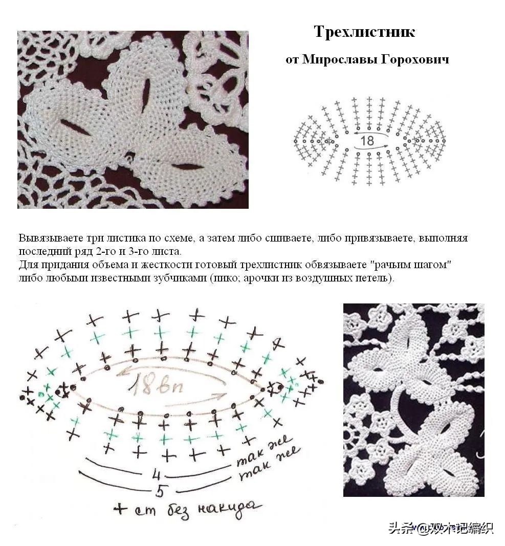 爱尔兰花和叶子大全，最令人心动的钩编之法
