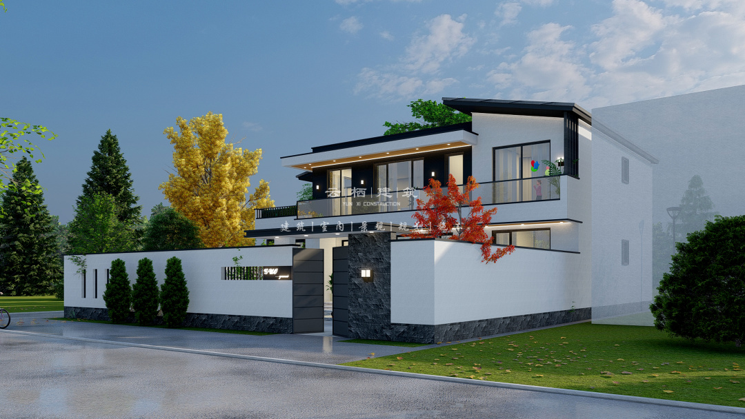 现代隐居别墅设计,别墅设计现代风四合院