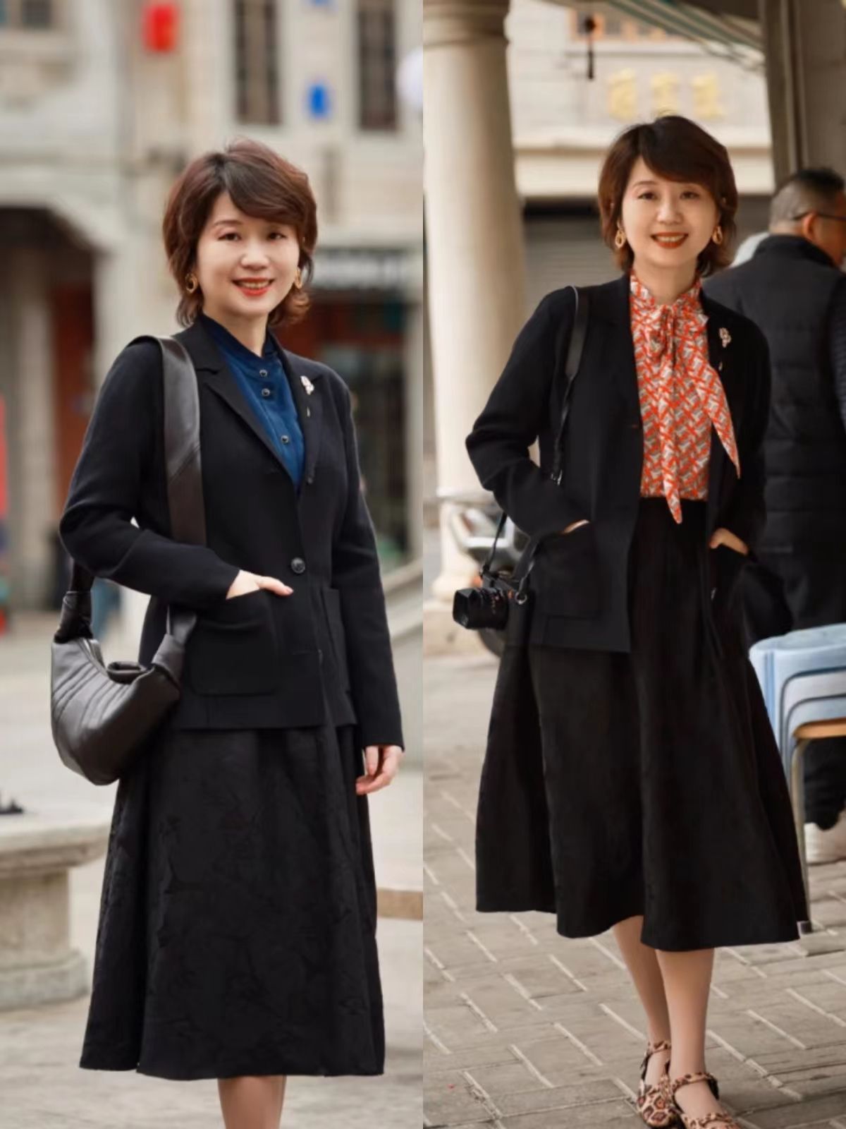 时尚穿搭浅粉长裙优雅美丽,知性优雅女性穿搭长裙