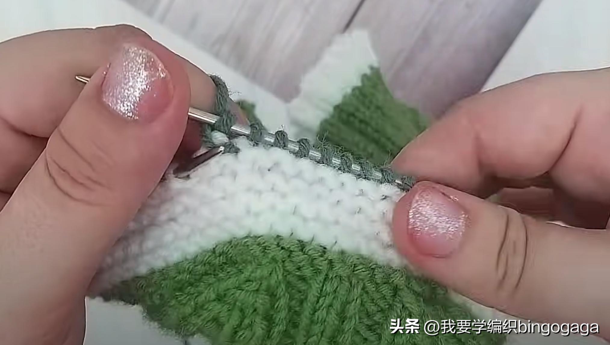 一片式毛线袜的织法,一片式织袜子