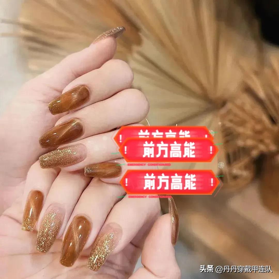 短款猫眼美甲显白黄黑皮图片,胖手显白美甲夏季黄黑皮短甲