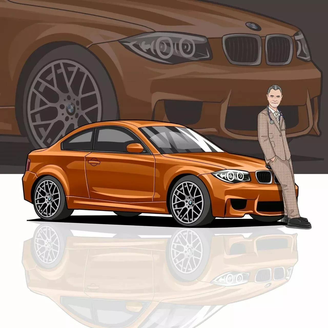 汽车头像手绘,手绘汽车微信头像