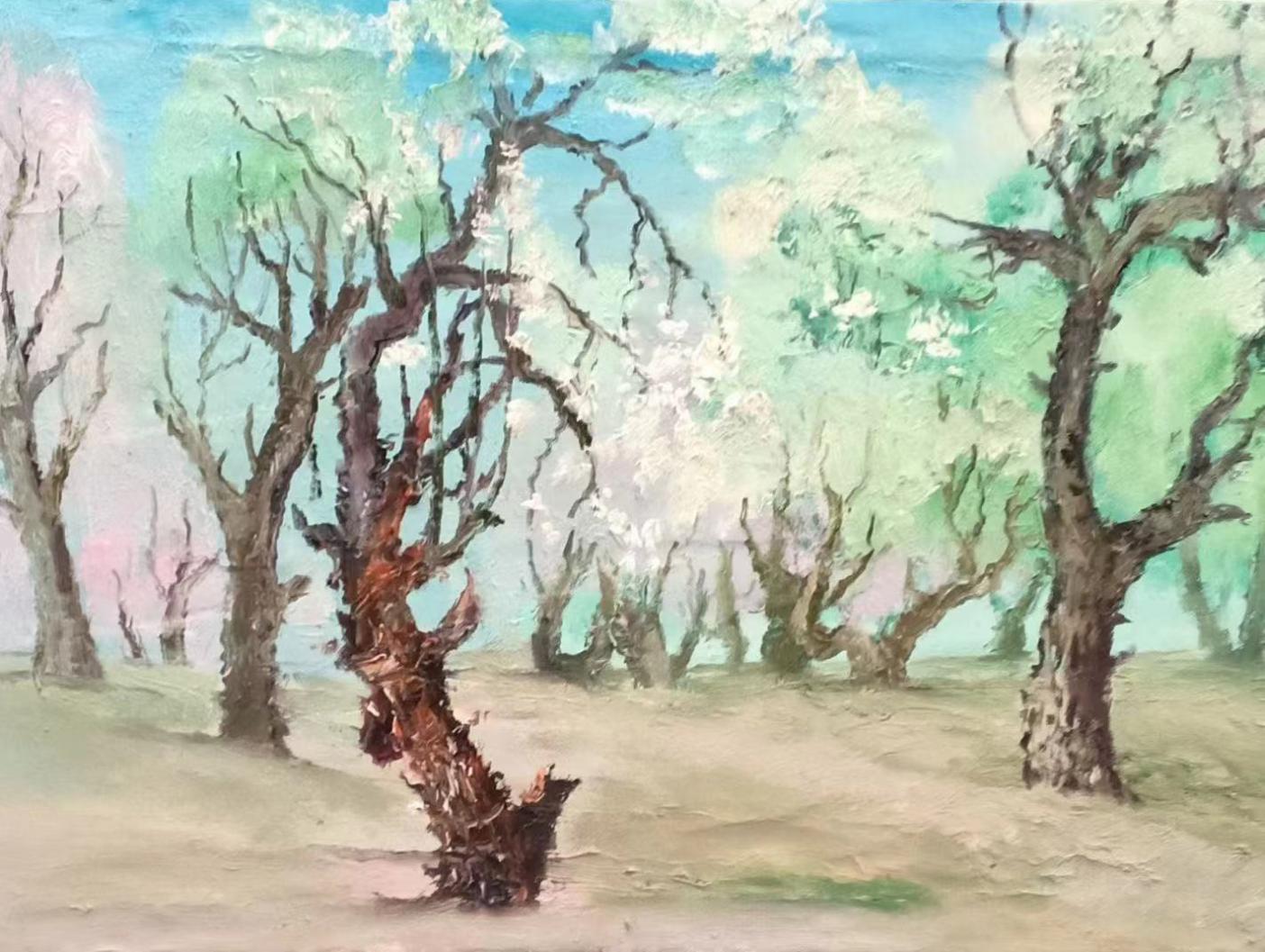 哈孜艾合买提油画最贵的作品,艾合买提江莫明