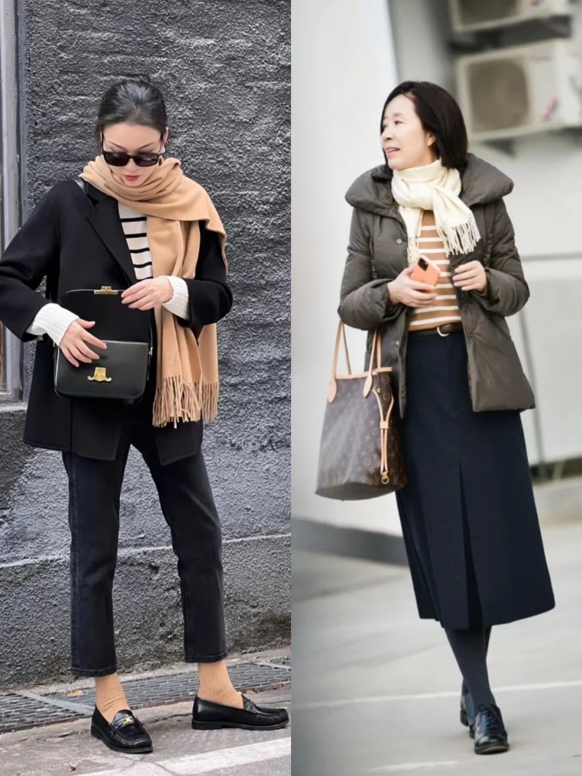 时尚奶奶告诉我们什么才是真的美,时尚百搭红色围巾