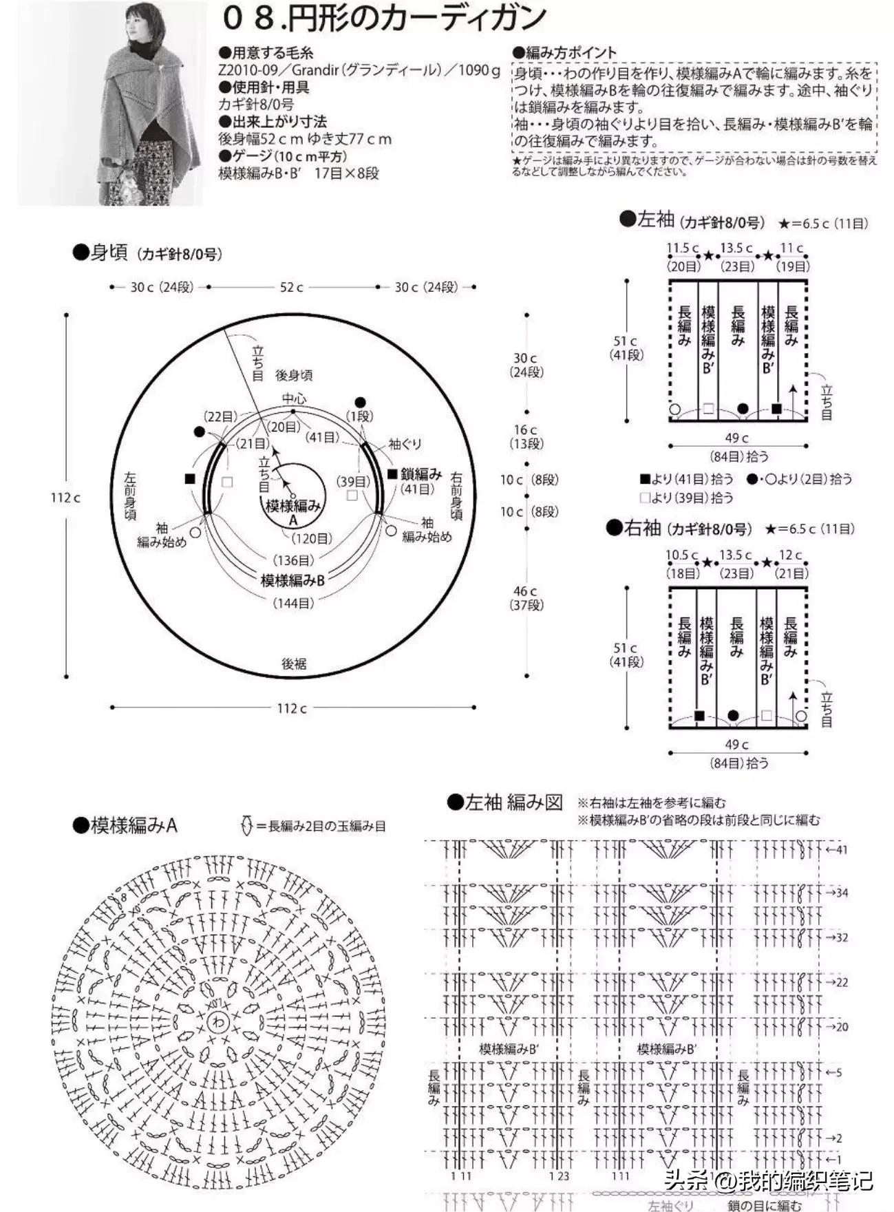 钩针钩一款披肩大概要多长的毛线 (最简单的斗篷钩织方法)