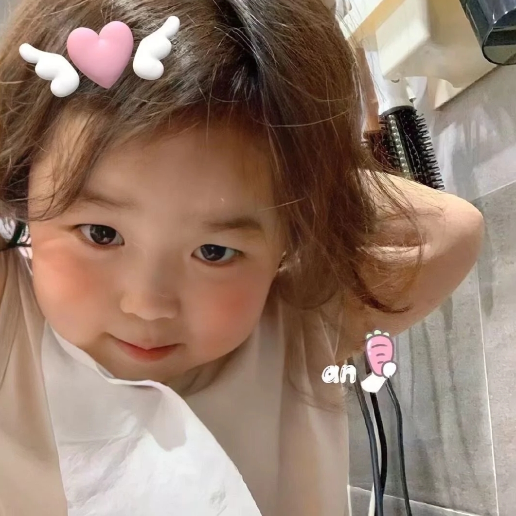 萌娃头像女生可爱萌图卡通,微信头像可爱小女孩萌娃卡通呆萌