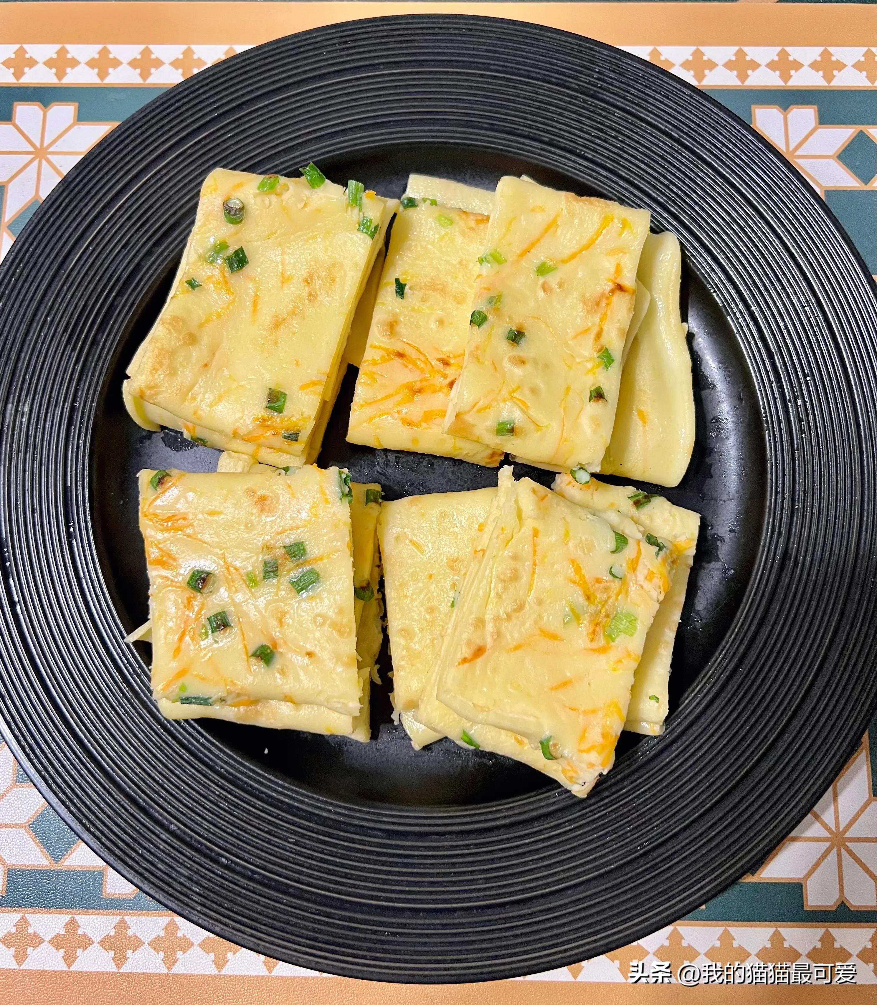 早点米粉饼怎么做,早餐糯米粉鸡蛋饼简单做法