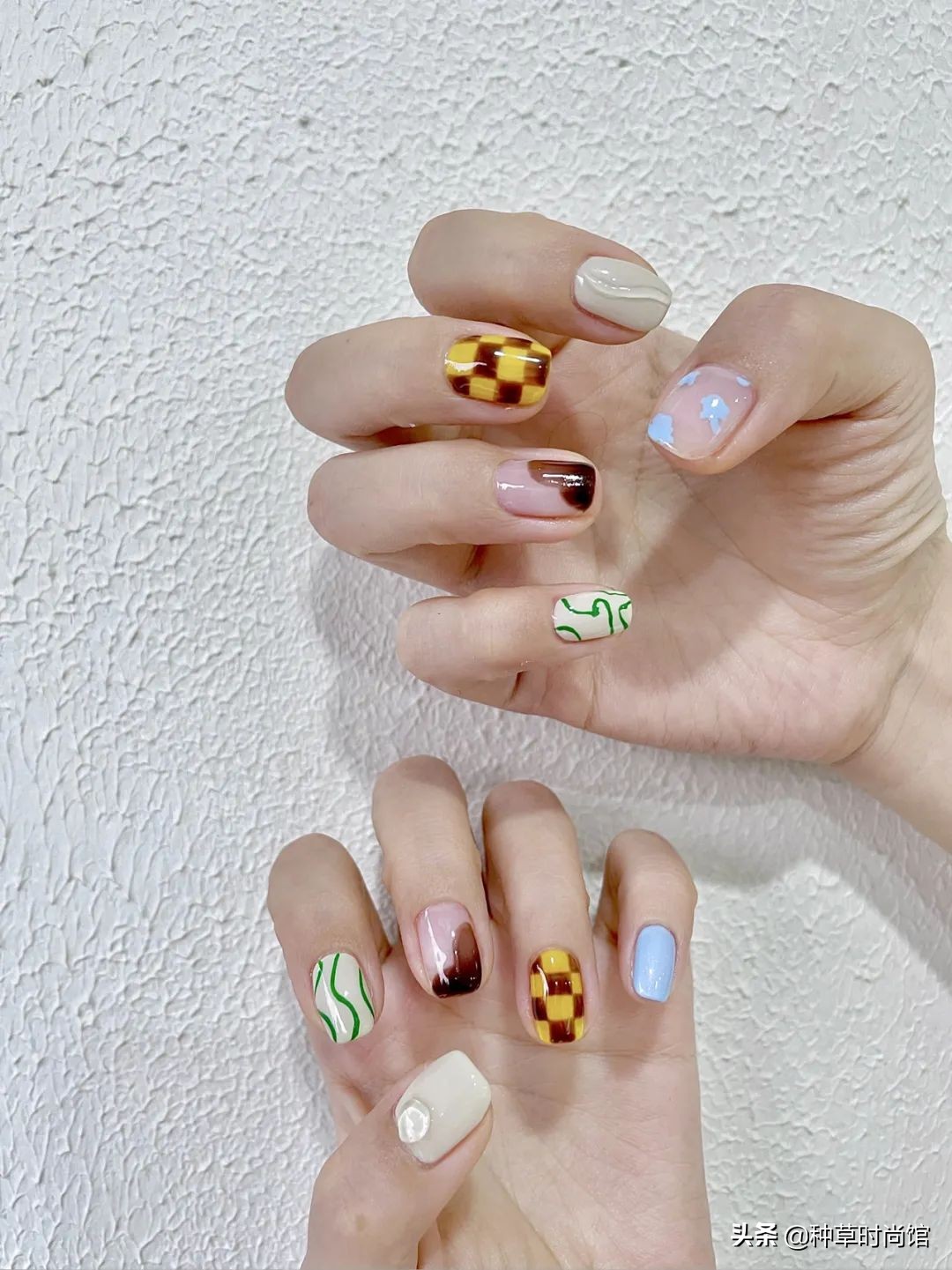 秋冬超显白高级感美甲,春日美甲图片最新款百搭