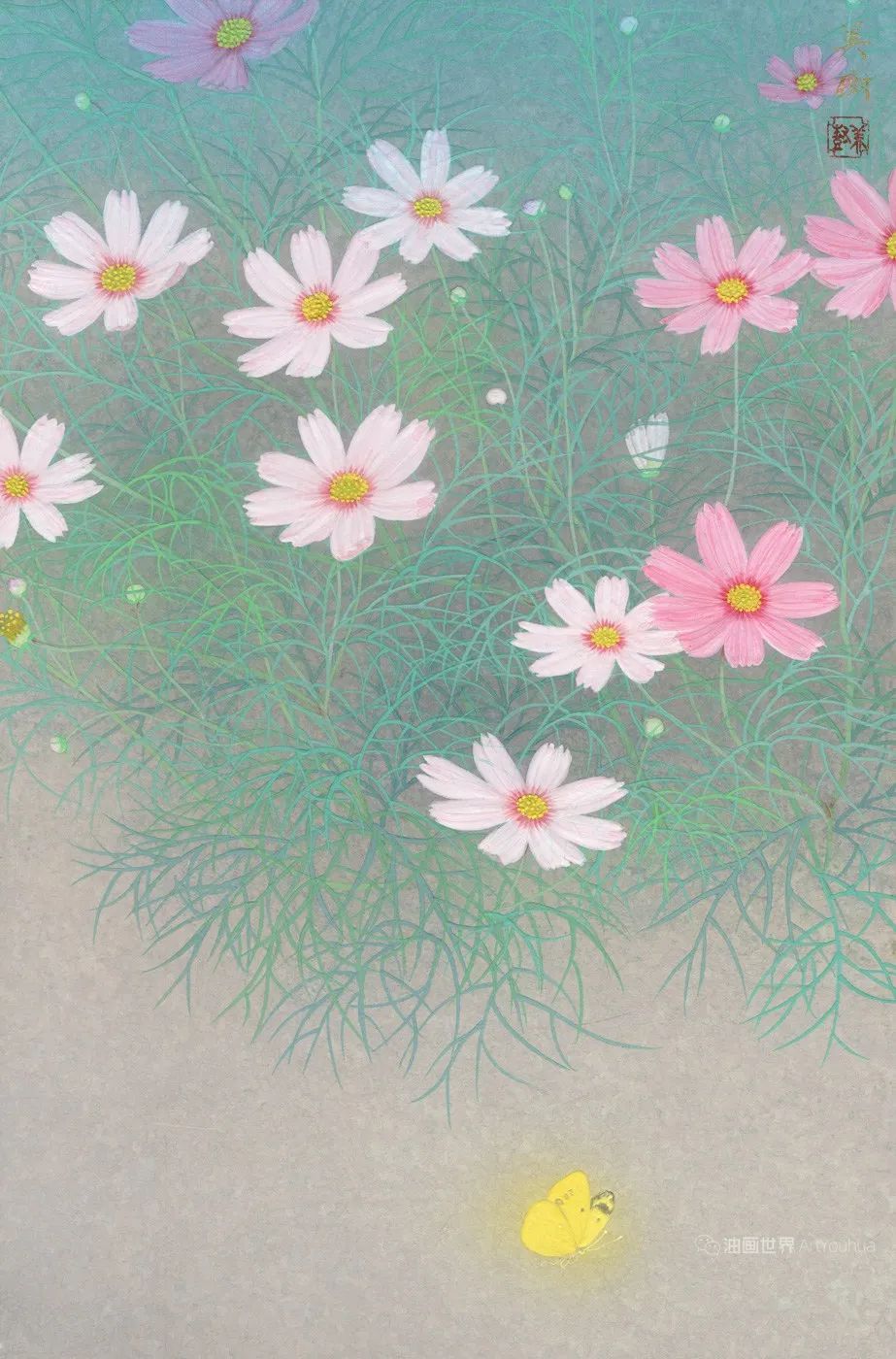 野地美树子手绘油画,日本画家奈良美智作品图