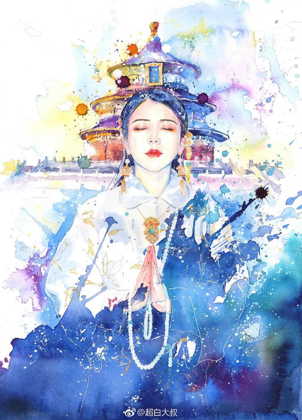 他是抖音水彩第一人，画面充满水墨意境，质感优秀！150万人盛赞