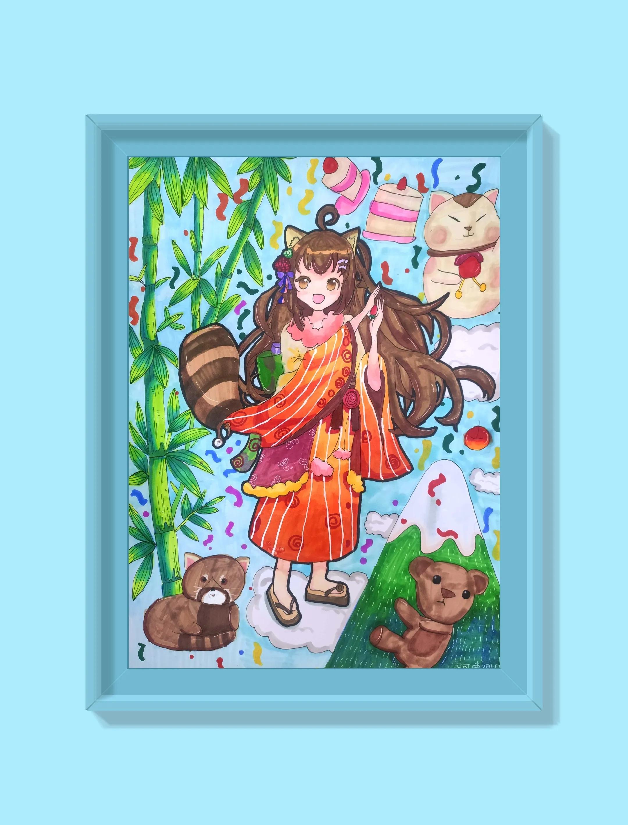 绘画作品创意7-13岁漫画,9-12岁美术漫画