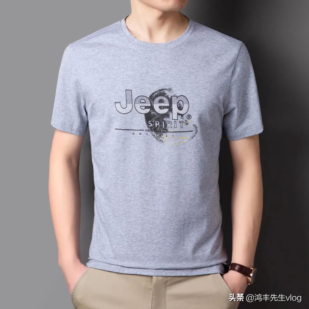 jeep短袖t恤专卖店男装翻领,jeep短袖t恤男纯棉官方正品