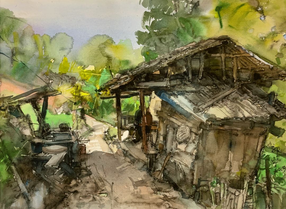 郭宁油画水彩画作品集,诗情画意