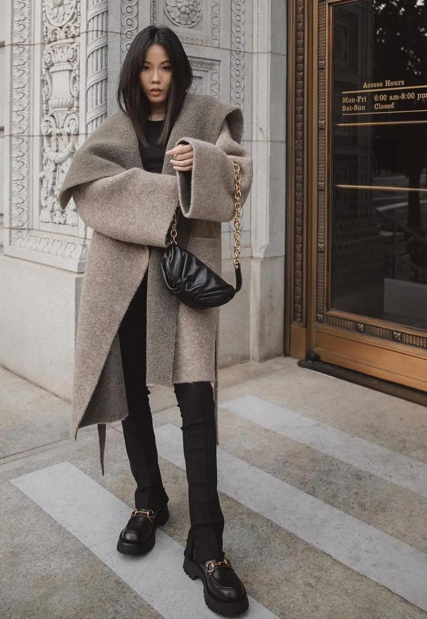 收藏大衣的方法和技巧,大衣穿搭150显高显气质