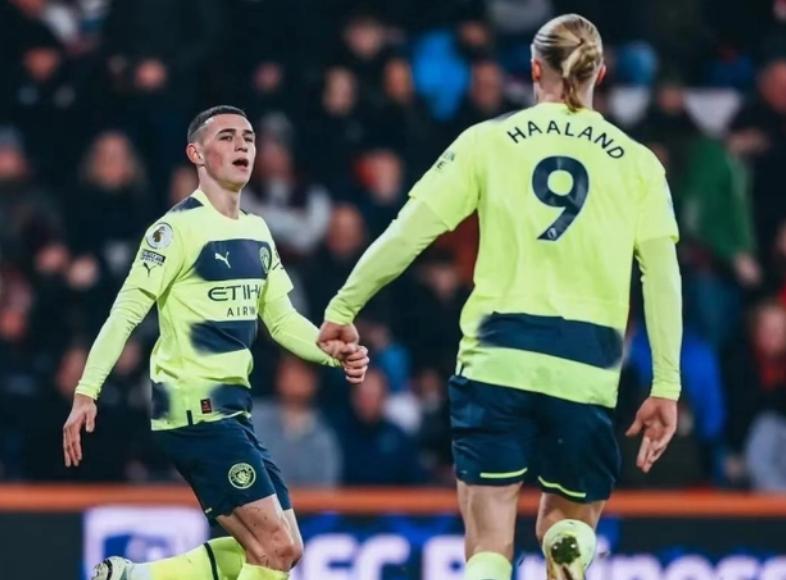 英超曼城大胜伯恩茅斯，哈兰德获最佳，福登传射建功更关键