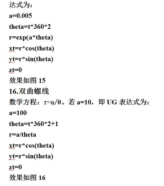 最全ug曲线表达式大全,如何理解ug规律曲线的方程表达式