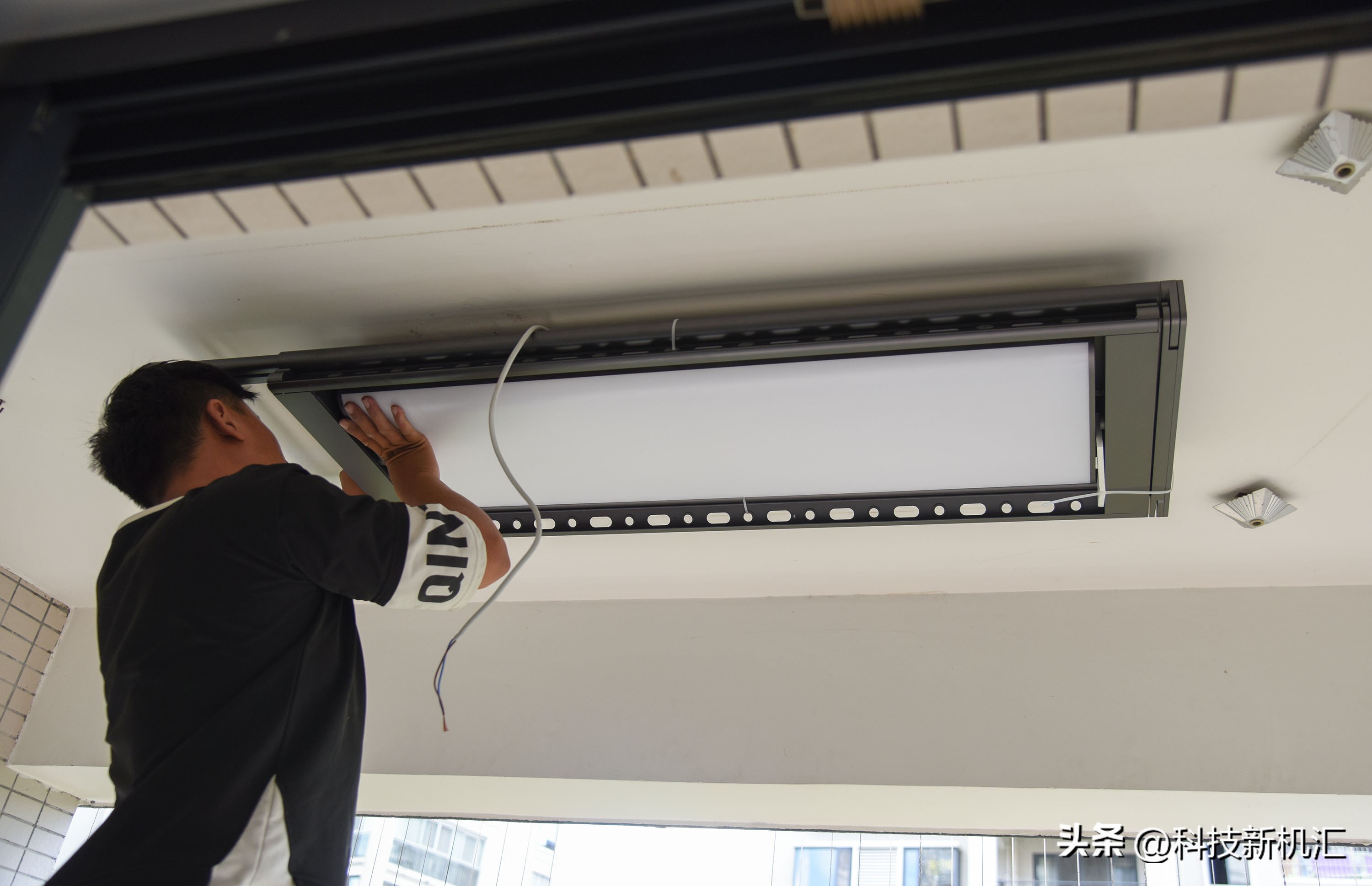 智能阳台电动晾衣机,智能升降晾衣架家用阳台