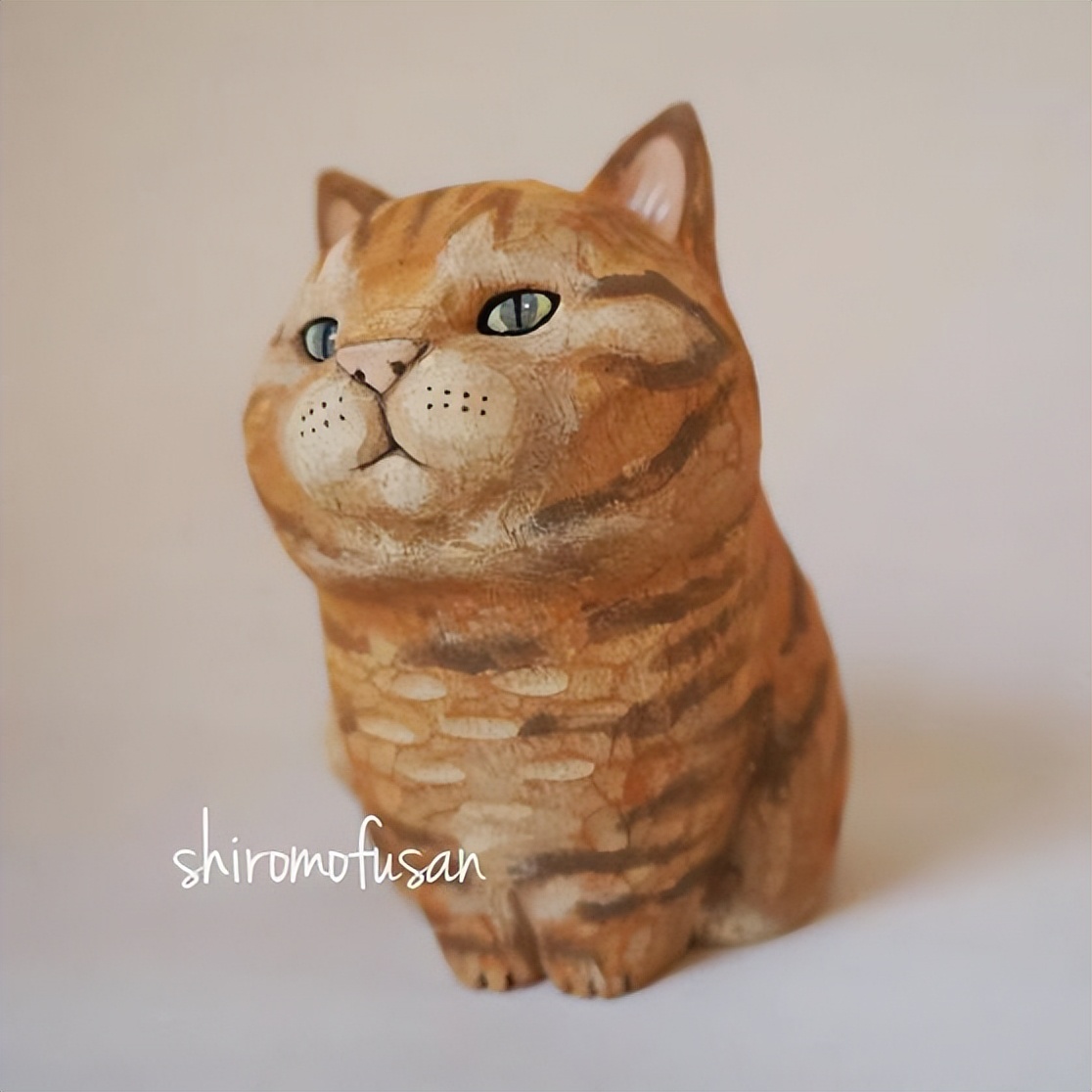 日本艺术家木雕猫,日本木雕猫