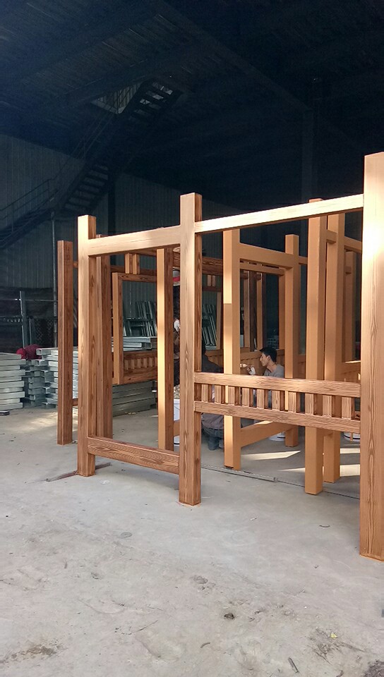 户外镀锌板宣传栏效果图,镀锌板仿木牌匾