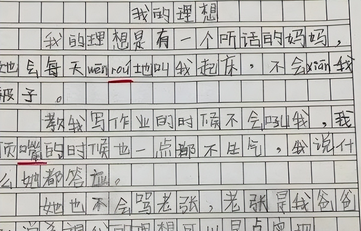 小学生搞笑作文写女性的,小学生作文搞笑女人