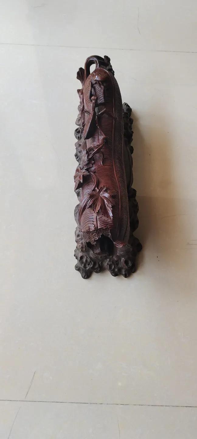 回流老沉香木雕自在观音摆件,回流麒麟摆件