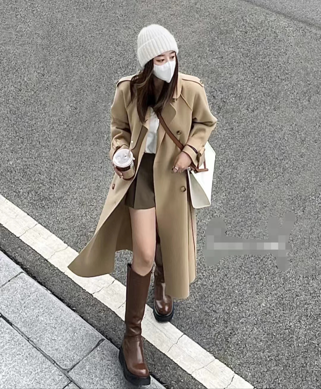 好穿又好搭时尚长筒宽靴,棕色长筒靴子女2022爆款洋气气质