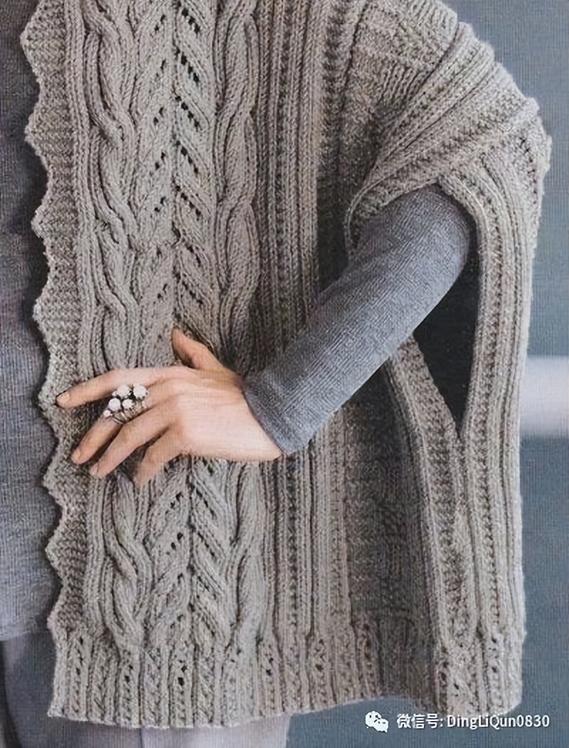 段染针织开衫图解,蝙蝠衫针织开衫图解