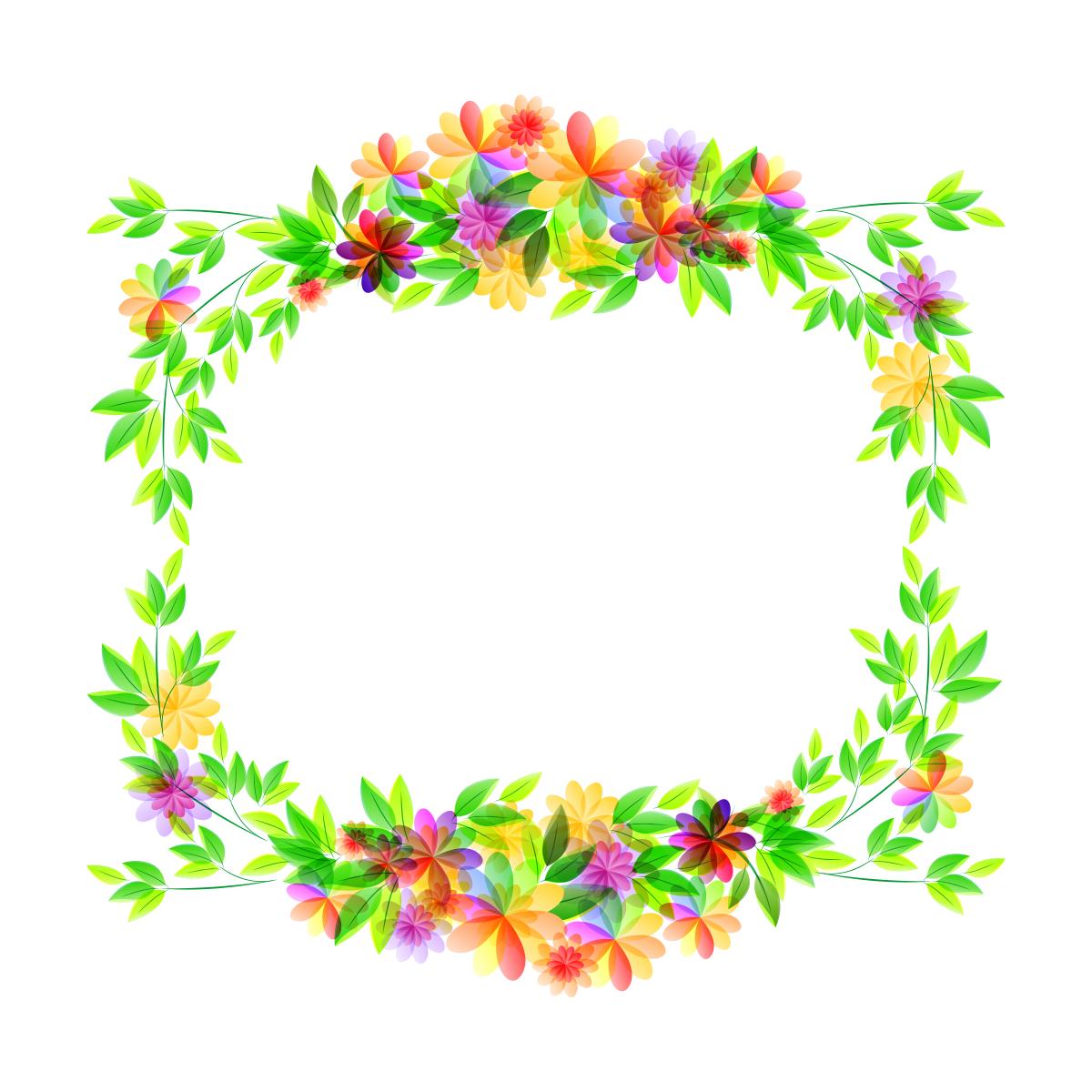 漂亮的彩色边框图片大全,好看的绿叶边框