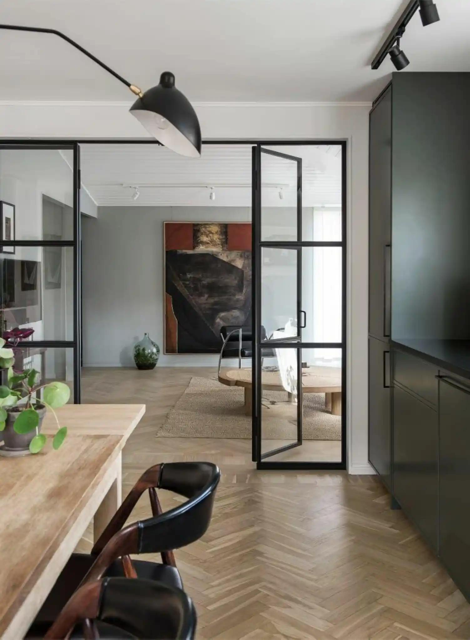 玻璃墙做什么隔断好看,家装玻璃隔断采光墙效果图