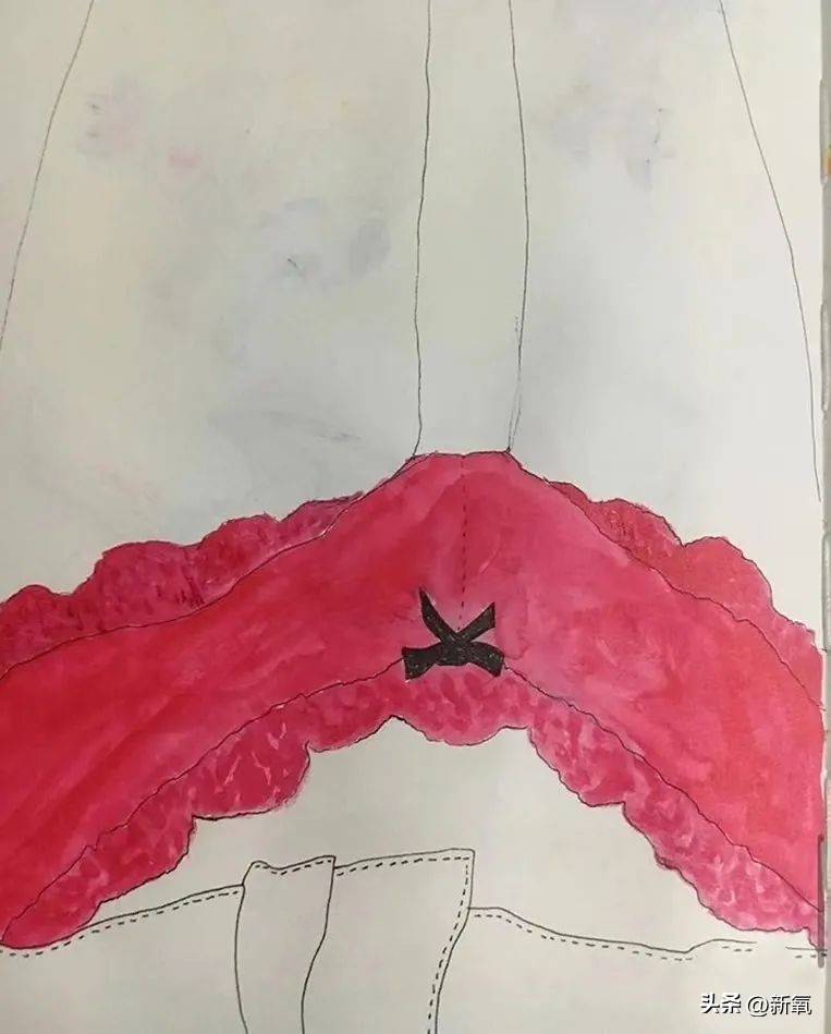 韩素希在ins上的画，真的是好担心她