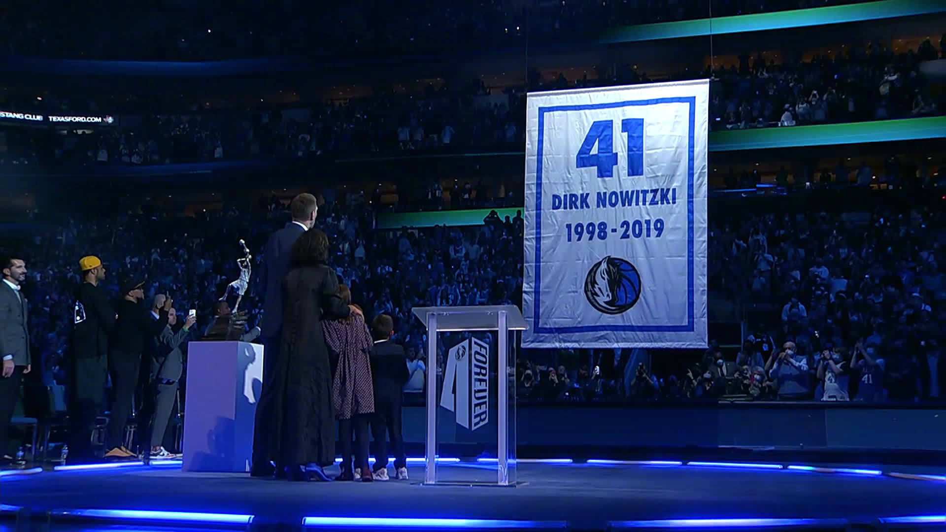 诺维茨基球衣退役仪式演讲谈科比,诺维茨基球衣退役仪式库班说的话