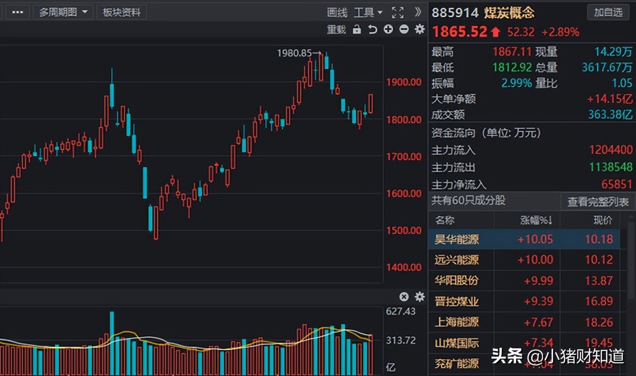 煤炭股业绩持续上涨的有哪些股票,煤炭主升龙头个股