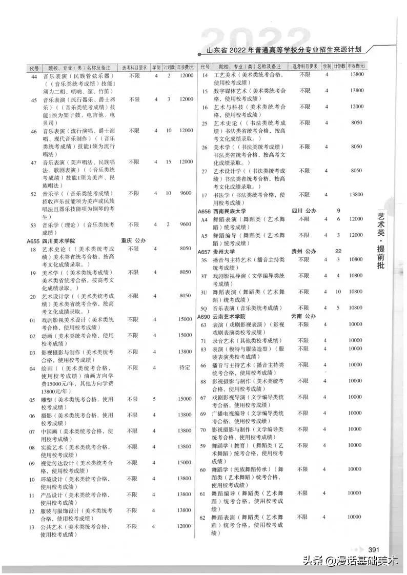 2023年美术高考政策山东,2022年山东美术联考合格分数线