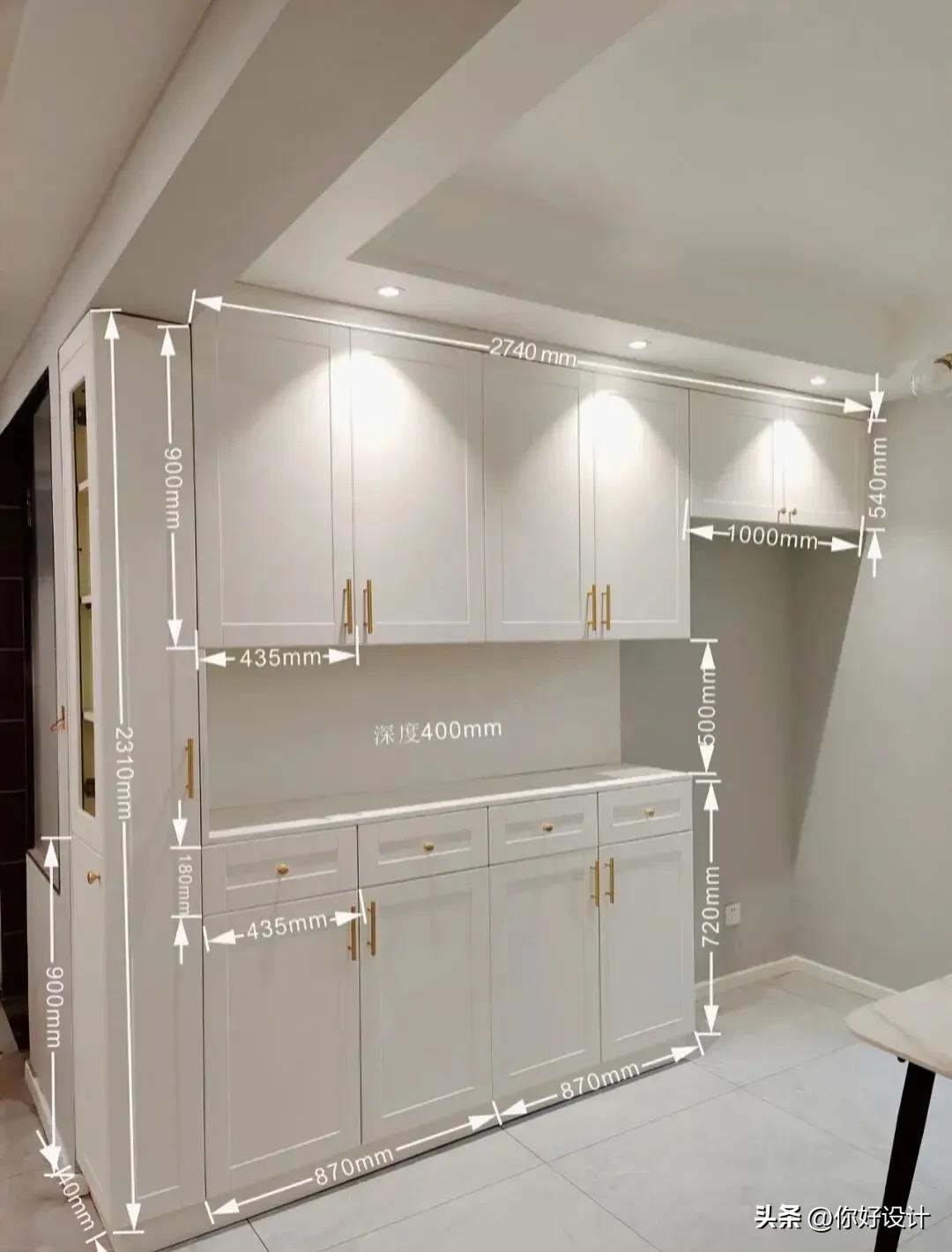 冰箱柜一体效果图预留尺寸,海尔双开门冰箱尺寸一览表