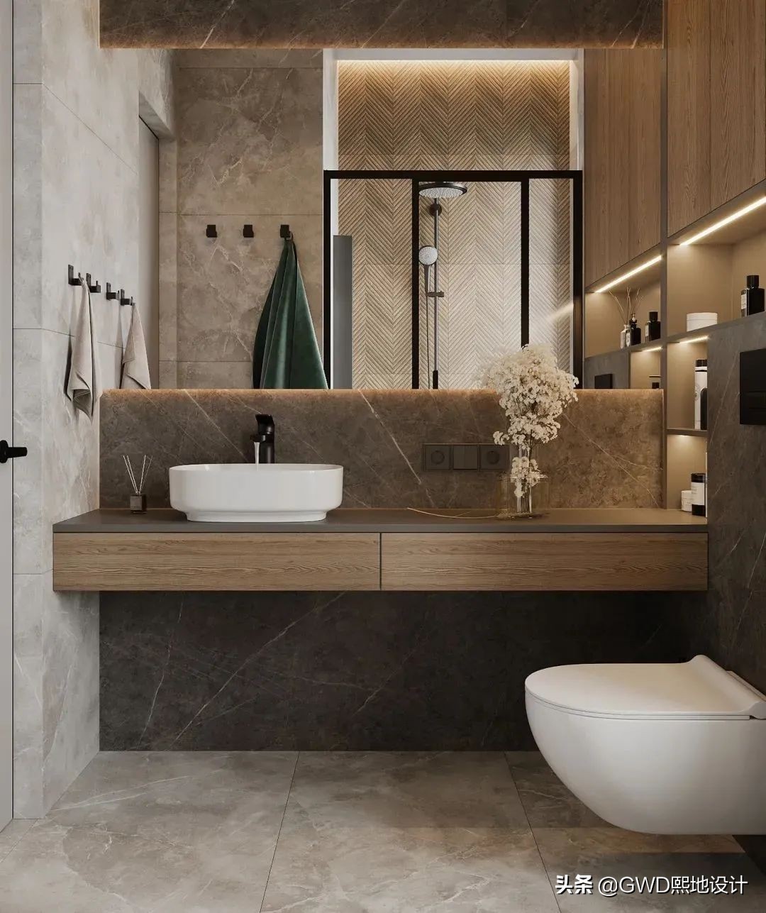 最美卫生间装修效果图,2021最火卫生间设计效果图