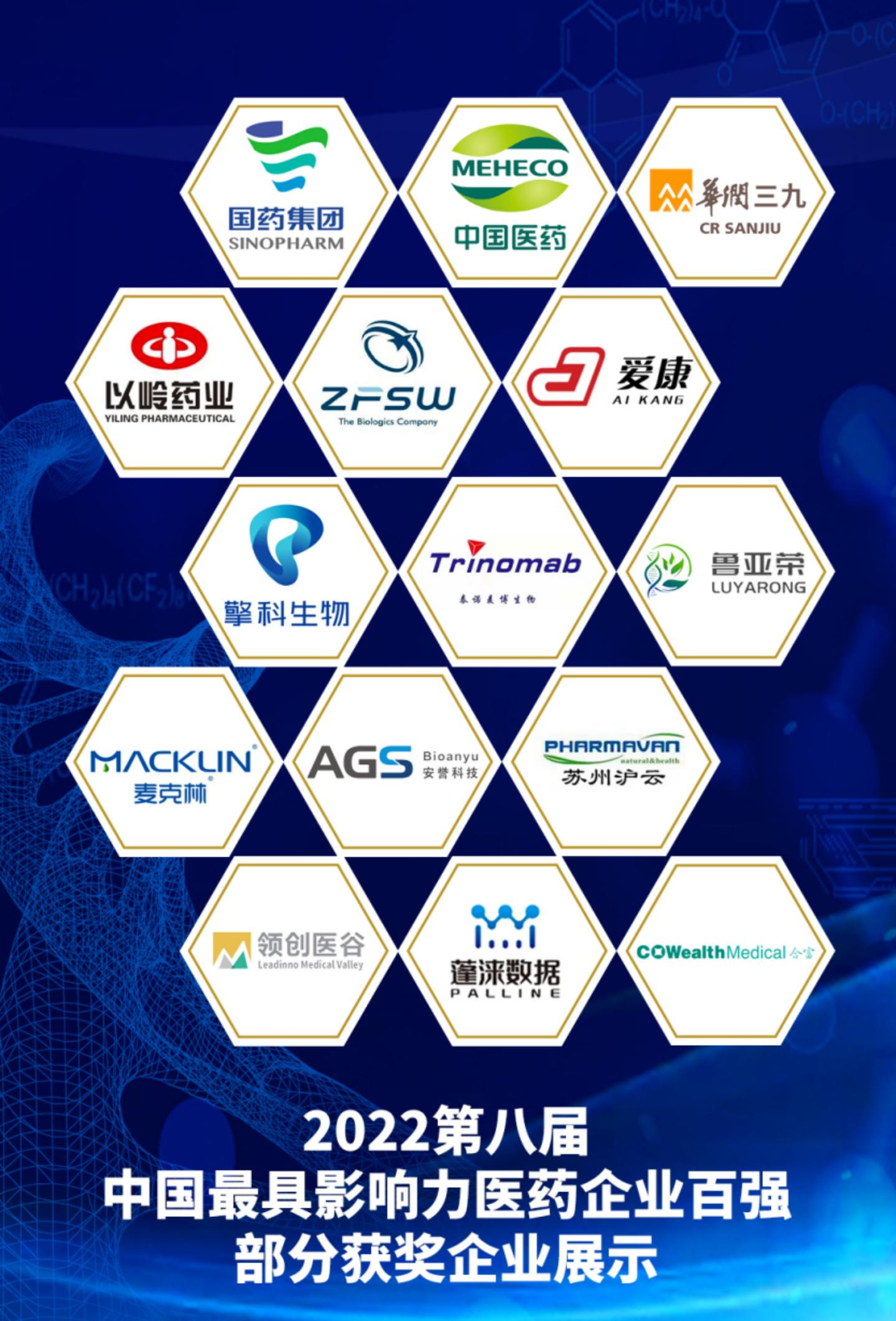 中国最具影响力的医药企业百强榜,2022年度中国医药创新企业100强