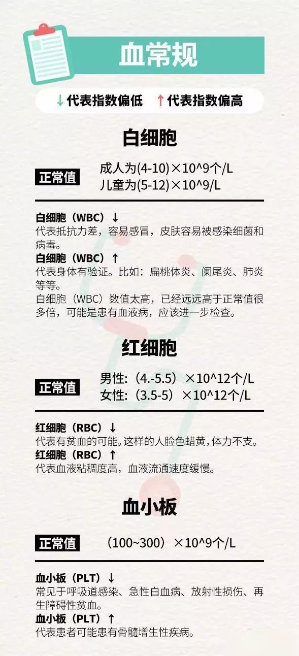 最全的体检报告单解读,体检指标正常范围详解完整版