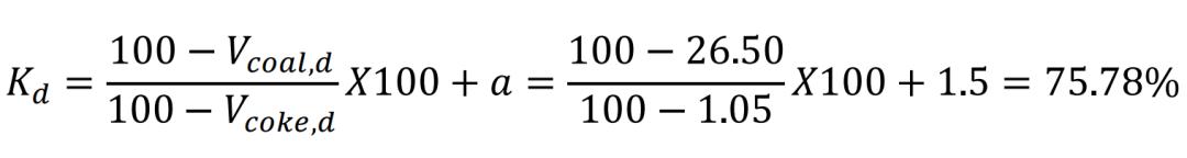 焦炭全焦率计算,焦炭全焦率煤焦比