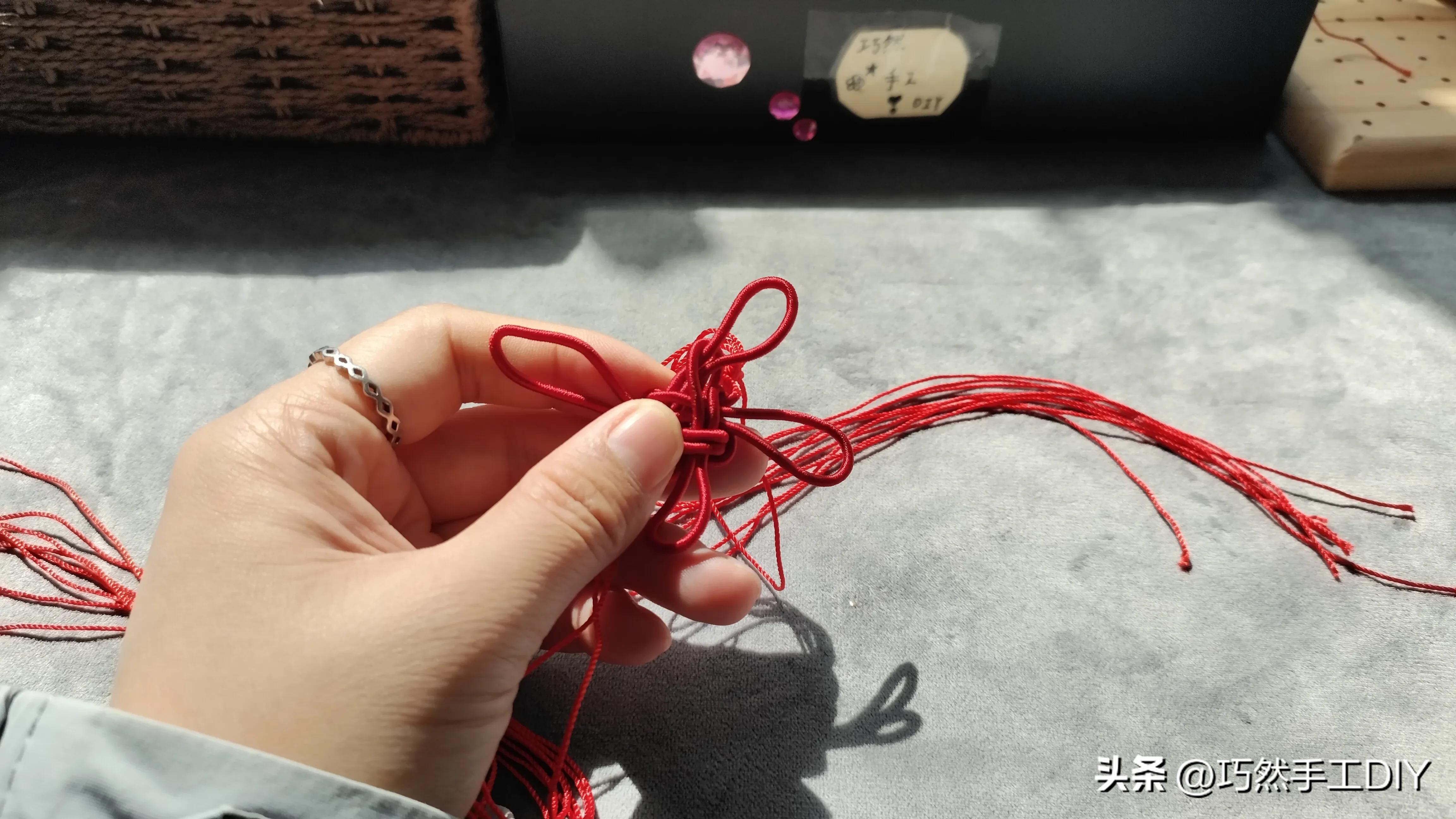 中国结吉祥结的编法教程,吉祥结和双线结编一起