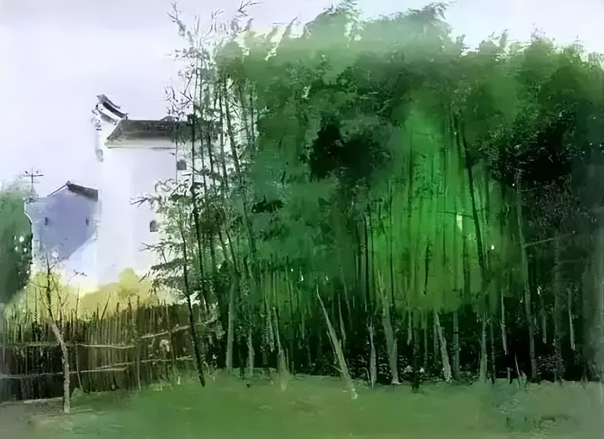 画画难画,吴冠中的竹画作品欣赏