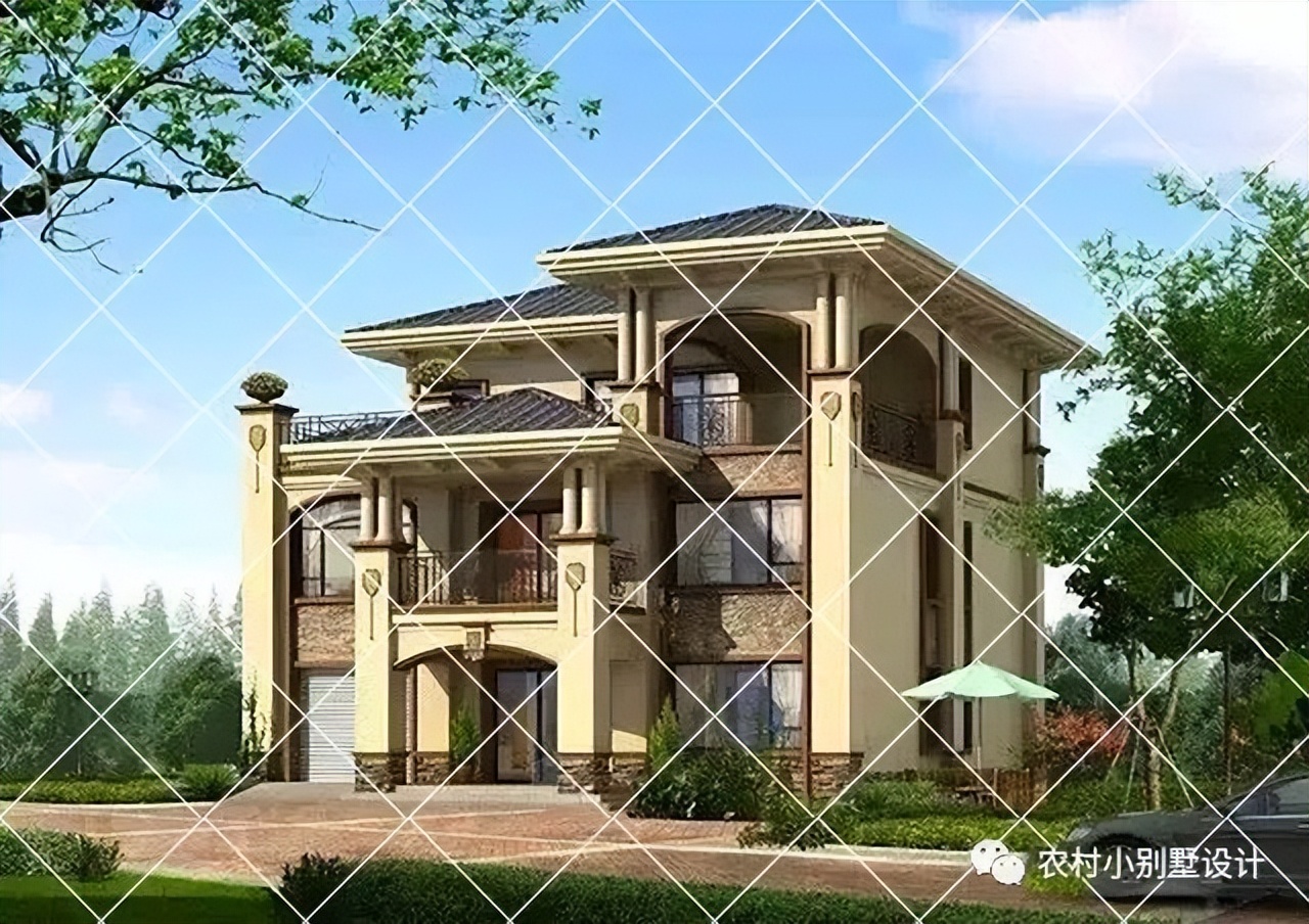 欧式别墅三层半设计及图纸大全,100平米三层别墅欧式全套设计图纸