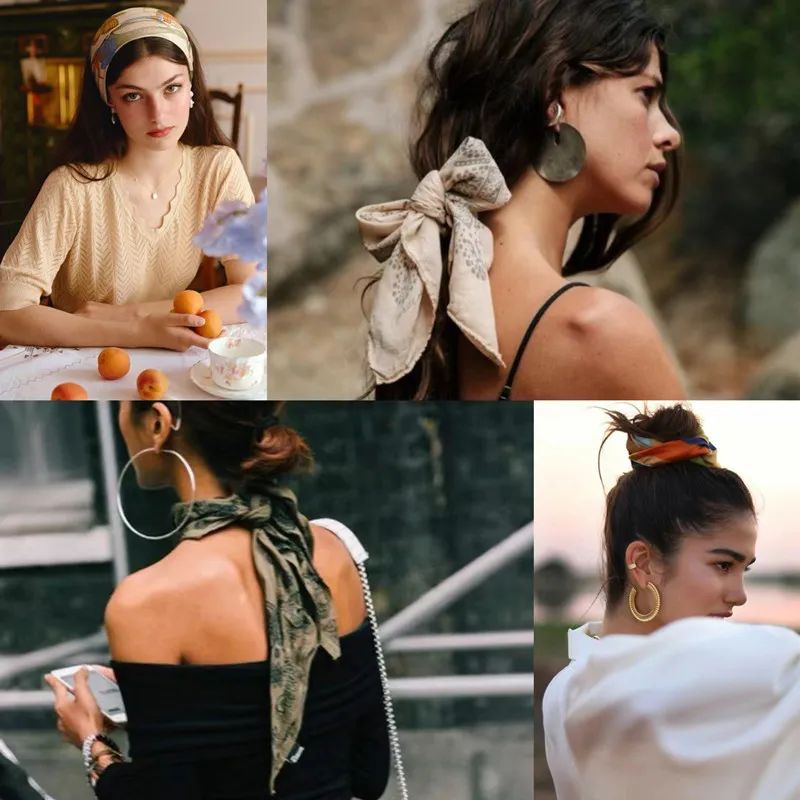 一看就会的超简单丝巾时髦搭配,一条丝巾让你优雅又气质